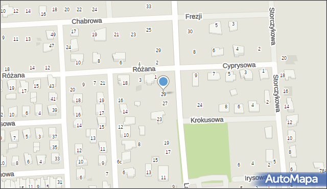 Płońsk, Lawendowa, 29, mapa Płońsk