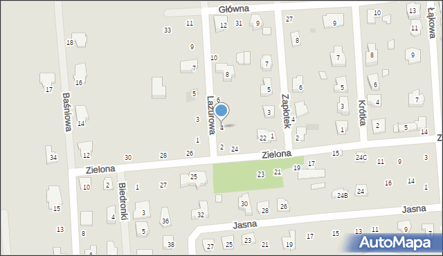 Płońsk, Lazurowa, 4, mapa Płońsk