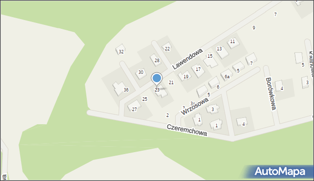 Płoty, Lawendowa, 23, mapa Płoty