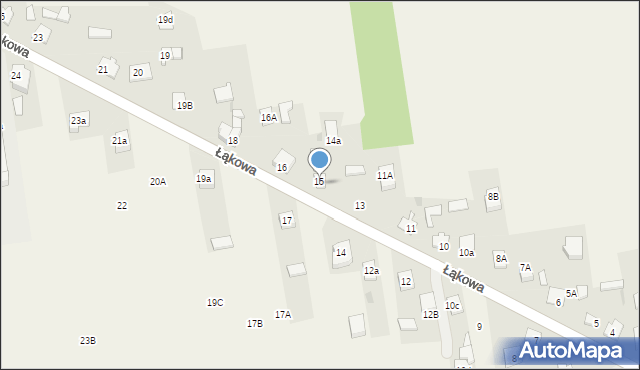 Poczesna, Łąkowa, 15, mapa Poczesna