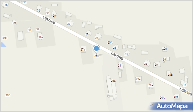 Poczesna, Łąkowa, 26B, mapa Poczesna