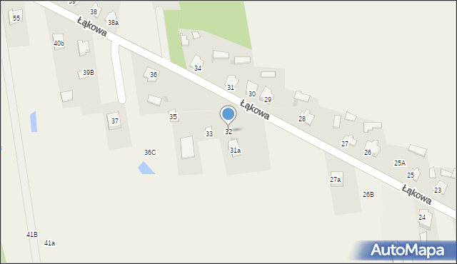 Poczesna, Łąkowa, 32, mapa Poczesna