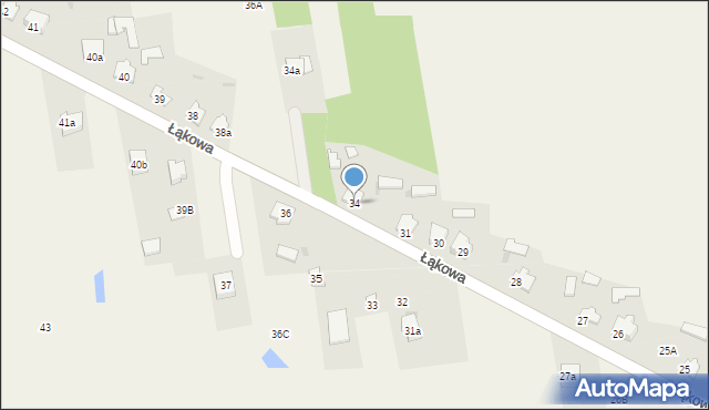 Poczesna, Łąkowa, 34, mapa Poczesna