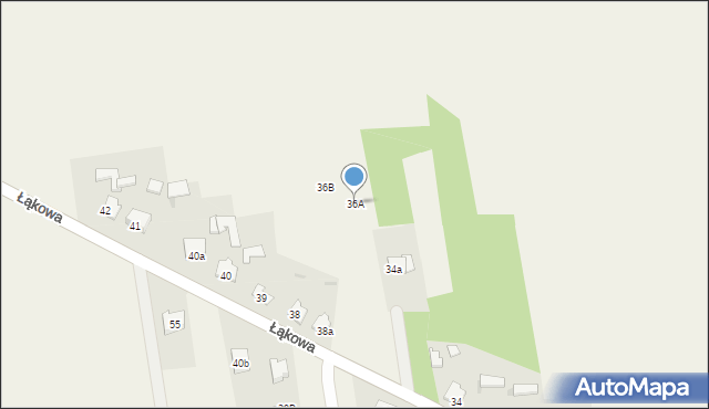 Poczesna, Łąkowa, 36A, mapa Poczesna