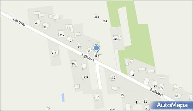 Poczesna, Łąkowa, 38a, mapa Poczesna