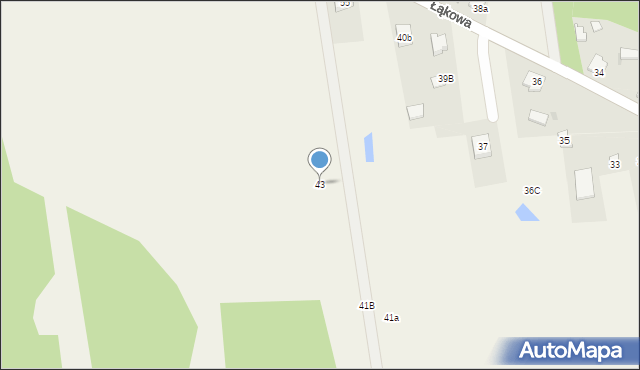 Poczesna, Łąkowa, 43, mapa Poczesna