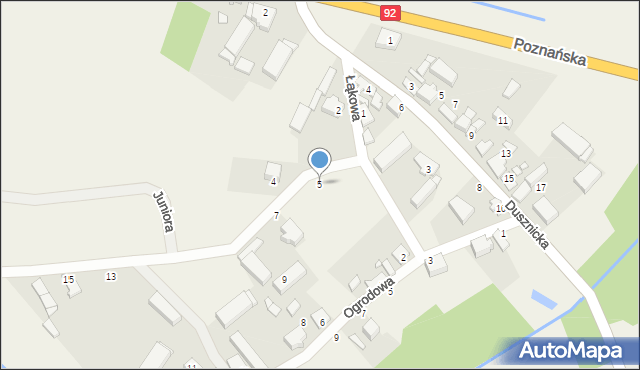 Podrzewie, Łąkowa, 5, mapa Podrzewie