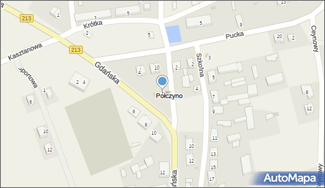 Połczyno, Łąkowa, 1, mapa Połczyno