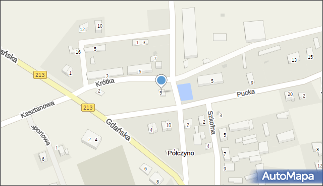 Połczyno, Łąkowa, 5, mapa Połczyno