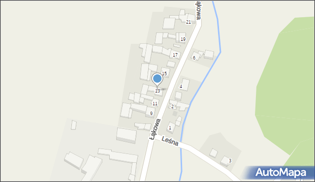 Ponięcice, Łąkowa, 13, mapa Ponięcice