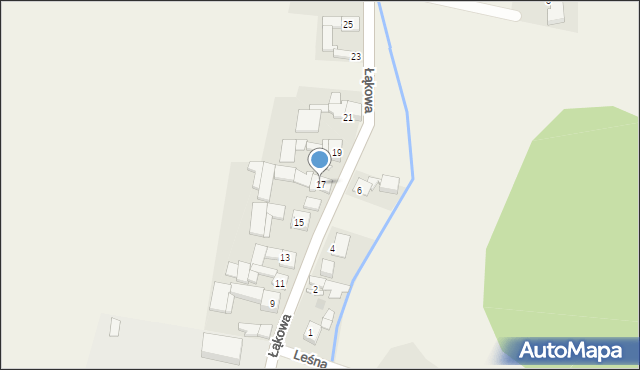 Ponięcice, Łąkowa, 17, mapa Ponięcice