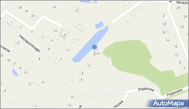 Popowo-Parcele, Łąkowa, 2, mapa Popowo-Parcele