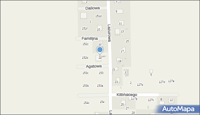 Poskwitów, Lazurowa, 14, mapa Poskwitów