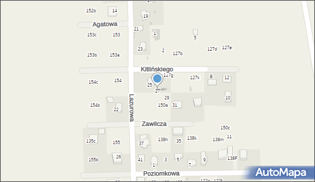 Poskwitów, Lazurowa, 27, mapa Poskwitów