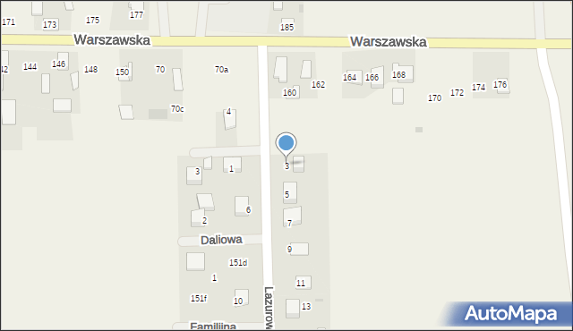 Poskwitów, Lazurowa, 3, mapa Poskwitów