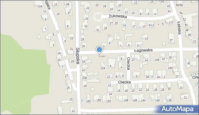 Poznań, Łagowska, 4, mapa Poznania