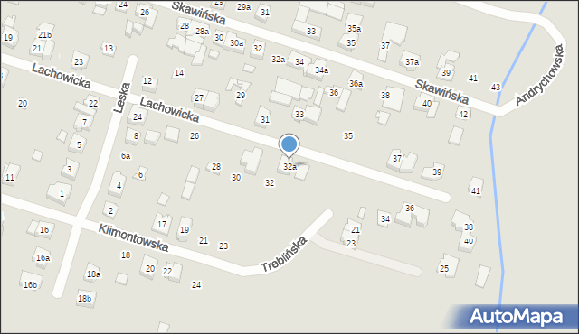 Poznań, Lachowicka, 32a, mapa Poznania