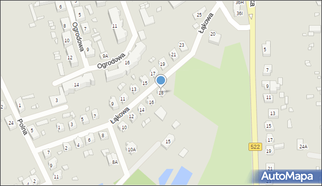 Prabuty, Łąkowa, 18, mapa Prabuty