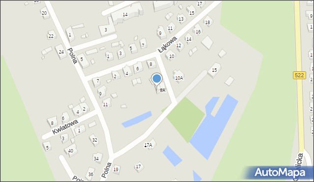 Prabuty, Łąkowa, 8B, mapa Prabuty