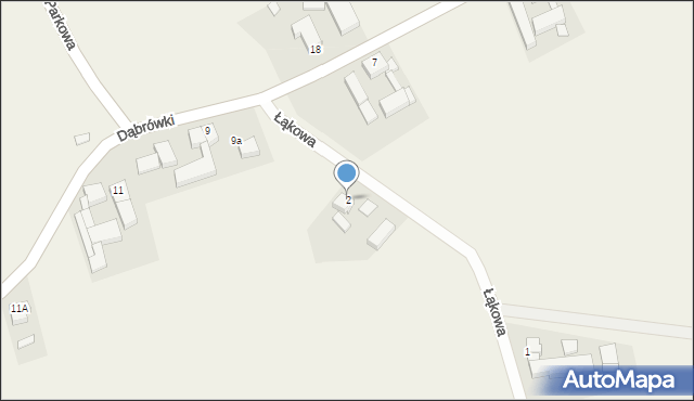 Prochy, Łąkowa, 2, mapa Prochy