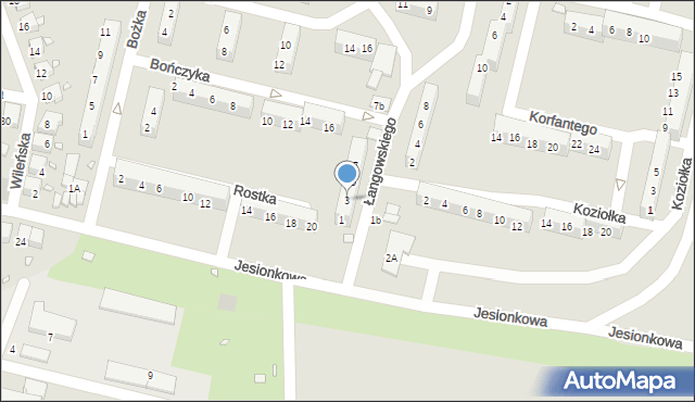 Prudnik, Łangowskiego, 3, mapa Prudnik