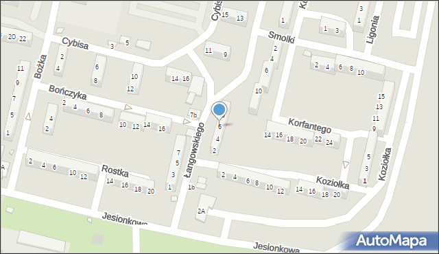 Prudnik, Łangowskiego, 6, mapa Prudnik