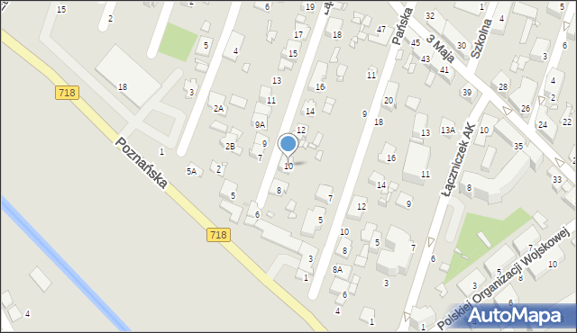 Pruszków, Łąkowa, 10, mapa Pruszków