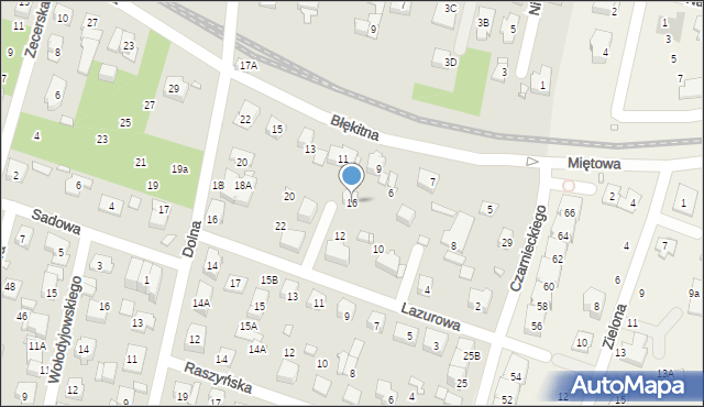 Pruszków, Lazurowa, 16, mapa Pruszków