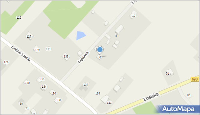 Pruszyn, Łąkowa, 6, mapa Pruszyn