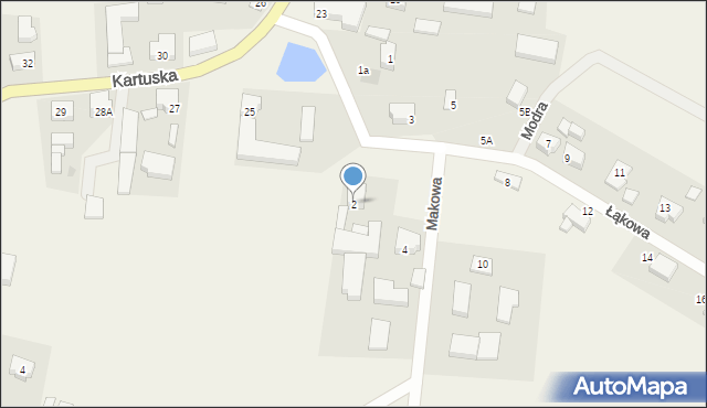 Przodkowo, Łąkowa, 2, mapa Przodkowo