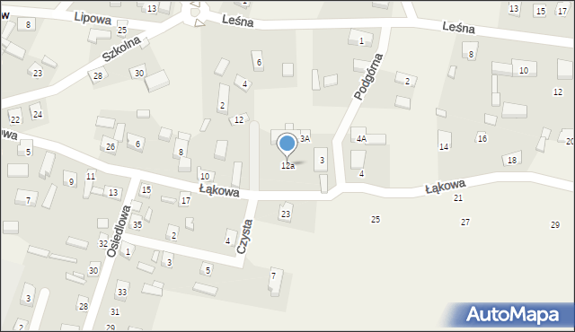 Przyborów, Łąkowa, 12a, mapa Przyborów