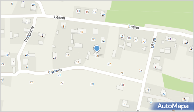 Przyborów, Łąkowa, 20, mapa Przyborów