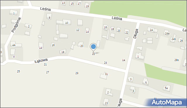 Przyborów, Łąkowa, 22, mapa Przyborów