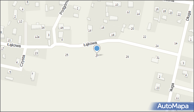 Przyborów, Łąkowa, 27, mapa Przyborów