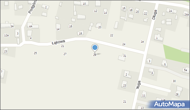 Przyborów, Łąkowa, 29, mapa Przyborów