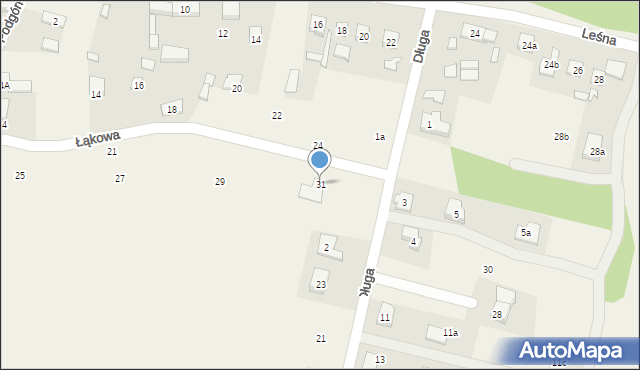 Przyborów, Łąkowa, 31, mapa Przyborów