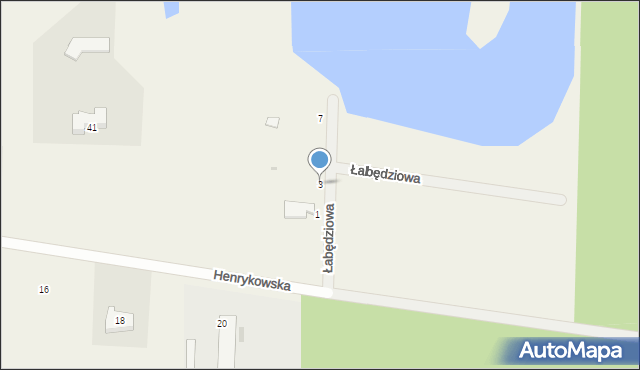 Przybyszewo, Łabędziowa, 3, mapa Przybyszewo
