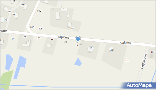 Przyjaźń, Łąkowa, 27, mapa Przyjaźń