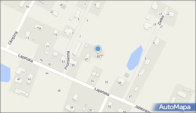 Przyjaźń, Łapińska, 89, mapa Przyjaźń