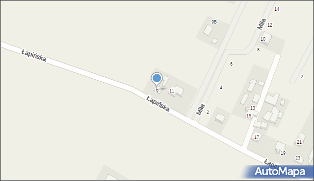 Przyjaźń, Łapińska, 9, mapa Przyjaźń