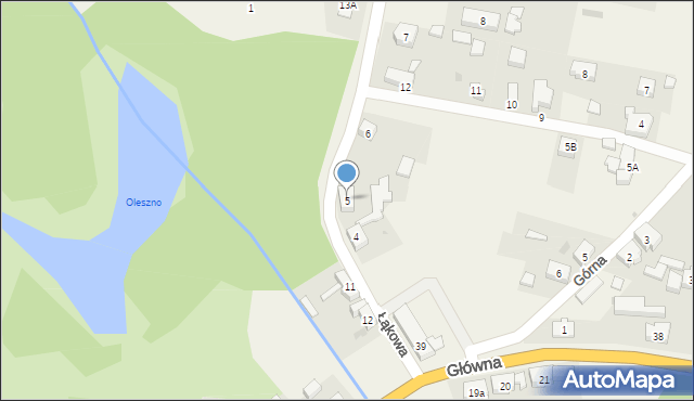 Przytoczna, Łąkowa, 5, mapa Przytoczna