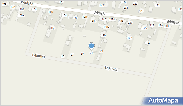 Psary, Łąkowa, 21, mapa Psary