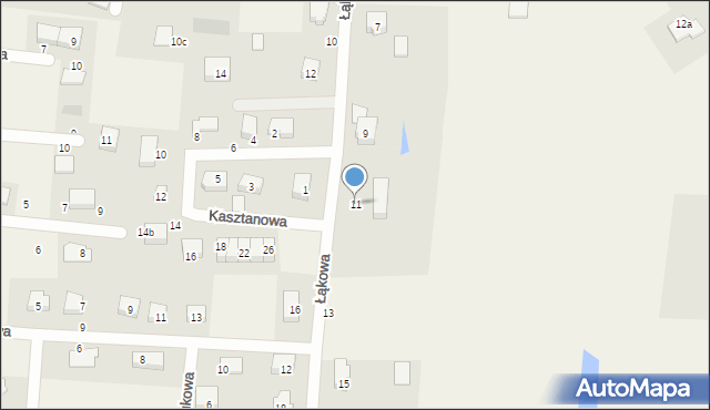 Pszczółki, Łąkowa, 11, mapa Pszczółki