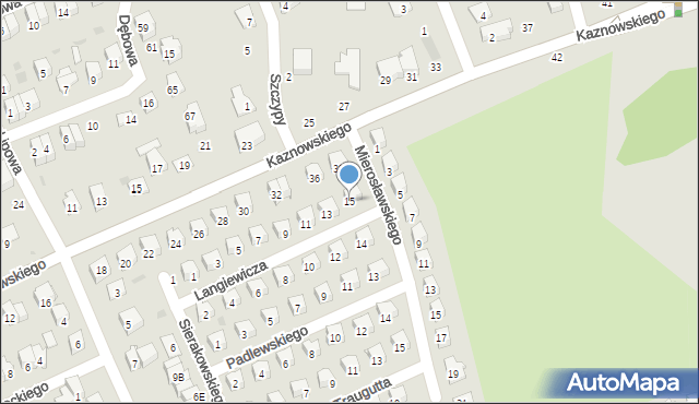 Puławy, Langiewicza Mariana, gen., 15, mapa Puław