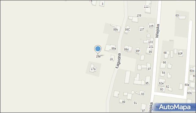 Rachowice, Łagodna, 19a, mapa Rachowice