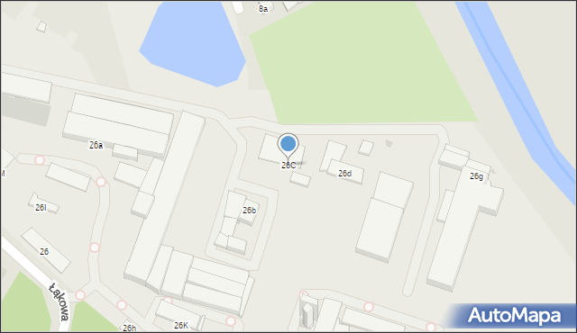 Racibórz, Łąkowa, 26C, mapa Racibórz