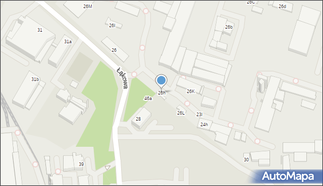 Racibórz, Łąkowa, 26h, mapa Racibórz