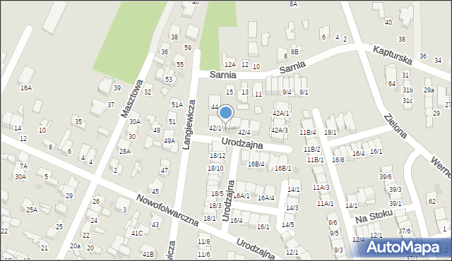 Radom, Langiewicza Mariana, gen., 42/2, mapa Radomia