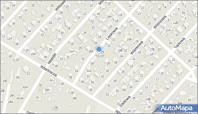 Radom, Laskowa, 27, mapa Radomia