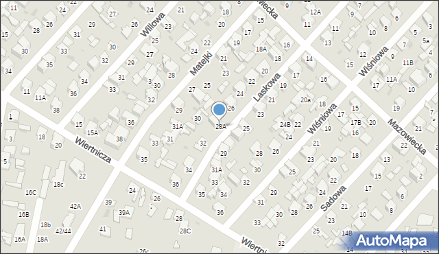 Radom, Laskowa, 28A, mapa Radomia